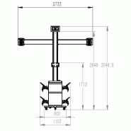 Banc de géométrie 3D avec caméras automatiques 6.4 Mp - potence fixe_4