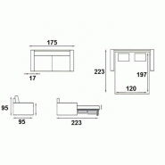 Canapé convertible express Premium 120 cm - sommier à lattes Renatonisi - matelas Bultex - velours turquoise_4
