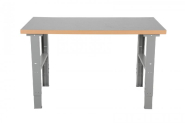 Établi à hauteur réglable - Largeur 1600 et 2000 mm - Profondeur 800 mm - Hauteur 740 à 1100 mm - Plateau médium, chêne, Aluzink, vinyl ou laminé - Capacité 500 kg_4