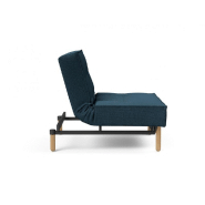 Innovation Living - Fauteuil-lit Splitback Stem convertible 90x115 cm - Pieds obus naturel - Tissu Argus Navy Blue_4