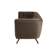 Canapé lounge Marianah gris foncé - style contemporain en velours capitonné - L207 x H78 x P82 cm_4