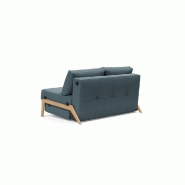 Innovation Living - Canapé design Cubed Wood 02 convertible lit 140x200 cm - tissu Vivus Dusty Blue_4