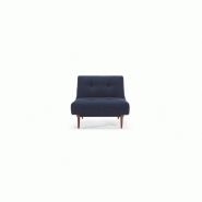 Innovation Living - Fauteuil design convertible lit 115x90 - Ample Styletto Mixed Dance Blue - Pieds bois foncé_4