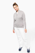 Cardigan zippé femme - Coupe cintrée - Col cheminée - Réf : K962 - Marque Kariban_4