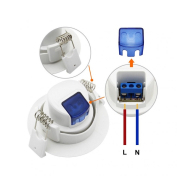 Downlight LED encastré - 7W - rond 45° - réf MNSOBR07 - blanc moderne, angle précis_4
