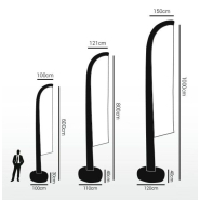 Drapeau gonflable publicitaire à air captif avec voile personnalisable / Air-Flag_4