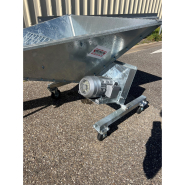 Vis à grain sur chariot mobile avec trémie triangulaire de 1150mm - Longueur 4m - Diamètre 150mm - 1er prix_4