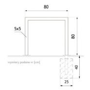 05.024 - Arceau urbain Porta ZANO en acier ou inox - Hauteur 80 cm - Design classique et sobre_4