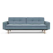 Canapé design Dublexo Stem convertible lit 115x210 cm - pieds chêne - tissu Soft Indigo_4