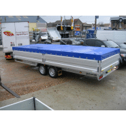 Remorque plateau Humbaur HT 356225 GR - 2 essieux, ridelles alu, roues dessous_4