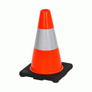 Cône de balisage lesté PVC - 300 / Orange/Noir_4