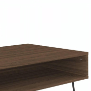 Table basse design scandinave LACKBERG - Noyer - Compacte avec rangement - Fabriquée en France_4