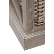 Table basse SAKOA rectangulaire - 1 panier en rotin et 2 plateaux en bois massif naturel_4