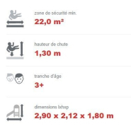 Balançoire double en acier inoxydable - Référence BT13010 - Conforme EN1176_4