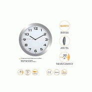 Horloge murale silencieuse métal_4