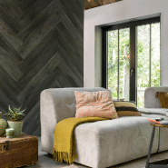 Wallart planches d'aspect de bois chêne de bois de grange gris cendre 432699_4