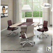 Table de réunion carrée série X10 - Officity - Orme gris_4