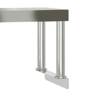 Vidaxl table de travail de cuisine avec étagère 110x30x120 cm inox 3208897_4