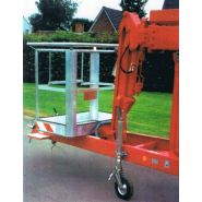 Nacelle tractable télescopique 160 NWT - Thomas - hauteur de travail 16 m - capacité de levage 250 kg - bras JIB pivotant 130°_4