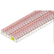 Serre bi-chapelle 9.60 m avec haute résistance aux intempéries