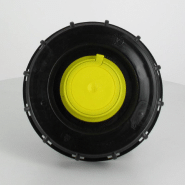 Couvercle Mauser noir, diamètre 150 mm, avec système de dégazage