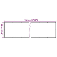 Vidaxl écran d'intimité de jardin blanc 700x90 cm pvc 4005456_4