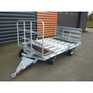 Remorque spécifique polyvalente pour le transport de conteneurs de fret aérien et de bagage en vrac_4