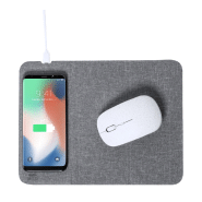 Tapis de souris induction - polyester RPET - chargeur sans fil intégré 10W - support téléphone portable_4