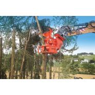 Tête d'abattage adaptée aux petites forêts et travaux d'entretien