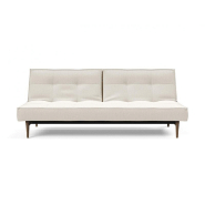 Canapé-lit convertible INNOVATION LIVING Splitback Styletto - 115x210 cm - Piétement noyer - Tissu bouclé Off White_4