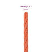 Vidaxl corde de travail orange 8 mm 100 m polypropylène 152930_4