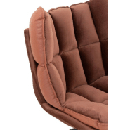 Fauteuil relax pivotant Pietra - tissu rouille, design contemporain et confort optimal_4