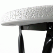 Tabouret haut pliant - lot de 5 - structure acier et assise PEHD - usage intérieur/extérieur_4