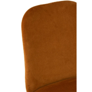 Chaise Helena ocre - métal laqué noir et velours doux - design tendance et confortable_4