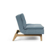 Fauteuil design Dublexo Eik convertible - Lit 90x115 cm - Pieds chêne naturel - Tissu Soft Indigo_4