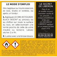 Cire liquide meuble et objets antiquaire black bison® liberon, merisier foncé 0.
