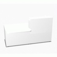 Bureau d'accueil lumineux Tera - MDD - 226, Blanc mat, Gauche, Blanc_4