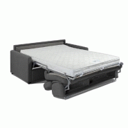 Canapé convertible LUXIA - Matelas 16 cm - Système Express - Sommier à lattes 120 cm - Microfibre graphite_4