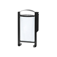 Corbeille publique en acier traité anticorrosion et anti UV - Modèle RIVA - 60L, avec variantes cendrier et distributeur canin_4