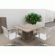 Table de réunion carrée TAK- Mobel Linea - Chêne grisé_4