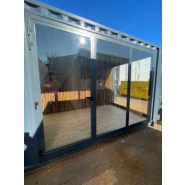 Bureau aménagé personnalisable - Container 20 pieds avec finition intérieure bois ou plaque de plâtre, isolation et revêtement de sol_4