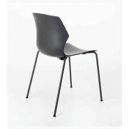 Chaise empilable - monocoque en polypropylène - 5 couleurs - piètement luge ou 4 pieds avec options_4