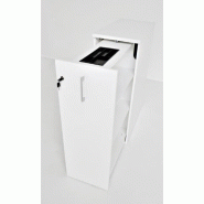 Ensemble de 4 postes Ogi A avec maxi caissons - MDD - Blanc, Cacao_4