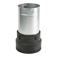 Corbeille synthétique résistante aux UV - DRACO - 90L avec liner en métal et fixation au sol_4