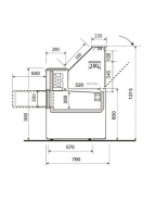 Vitrine Slim - Très faible profondeur 790 mm - Référence: SIENA VD 900_4