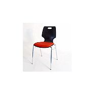109 Classic - Chaises empilables en bois et acier, garnitures tapissées - Meubles Gaille SA_4