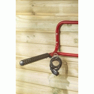 MOTTEZ - Support mural rabattable pour 2 vélos - tubes acier zingué et époxy - B053QRA_4