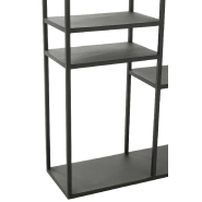 Étagère planches inégales Makoa - métal noir - design contemporain - L110 x H151 x P25 cm_4
