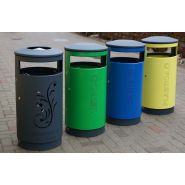 Poubelle tri sélectif en acier galvanisé_5