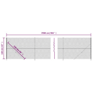 Vidaxl clôture à mailles losangées avec bride anthracite 1,6x25 m 153996_4